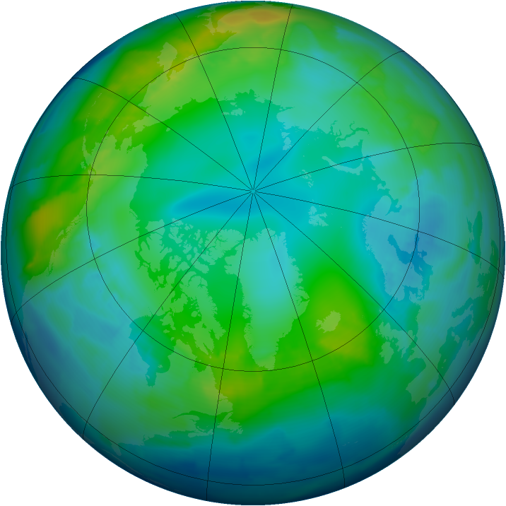 Arctic ozone map for 17 November 2012